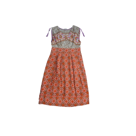 Jigsaw Dresses & Skirts - Jigsaw 100% silk grey and orange summer dress (size 10)